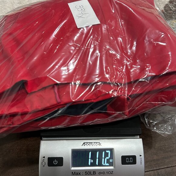 Isaac Mizrahi Double-Breasted Trench Coat Belt Adjustable Cuffs Red Sz L Elegant - Picture 10 of 10